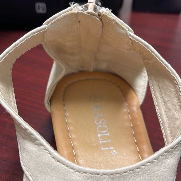 Aldo Silver Sequence Sandals 🩴 and Rasolli Cream/Beige Sandals - Picture 6 of 12